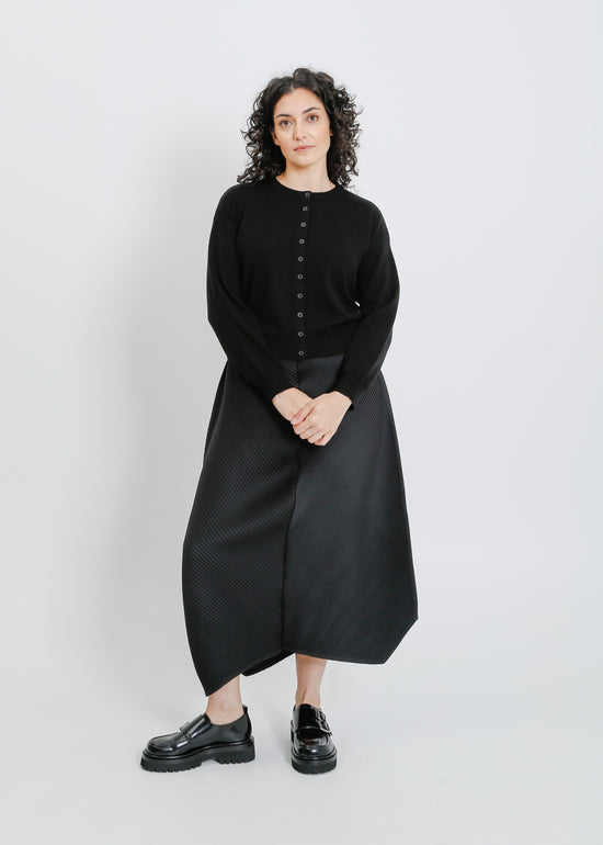 CHET PLEAT SKIRT / BLACK