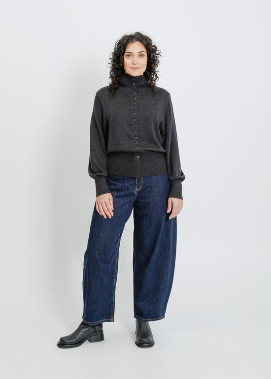 VALETTA KNIT CARDI / CHARCOAL