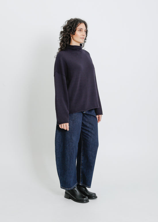 RAVENNA KNIT SWEAT / NAVY