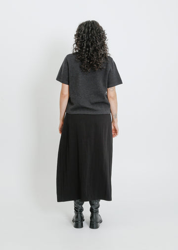 GAYA KNIT TEE / CHARCOAL