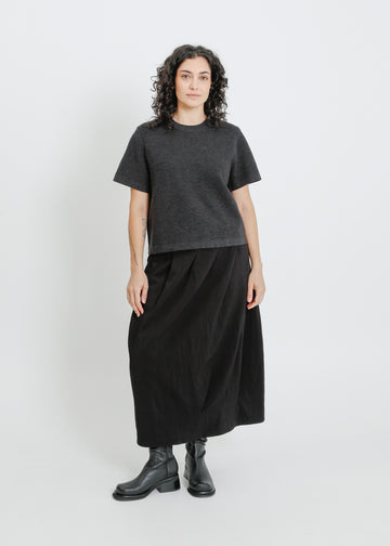 GAYA KNIT TEE / CHARCOAL