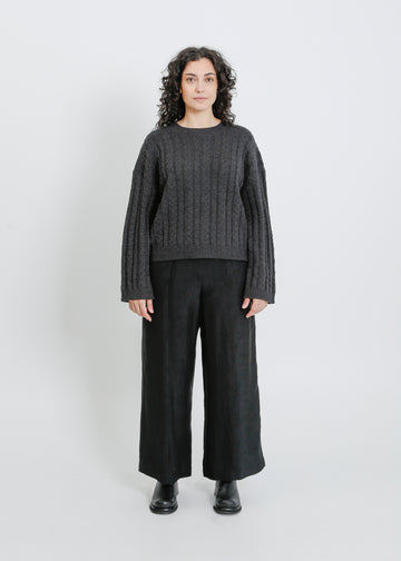 PENROSE KNIT SWEAT / CHARCOAL