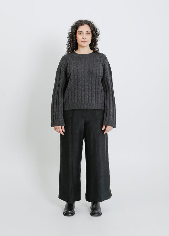 PENROSE KNIT SWEAT / CHARCOAL
