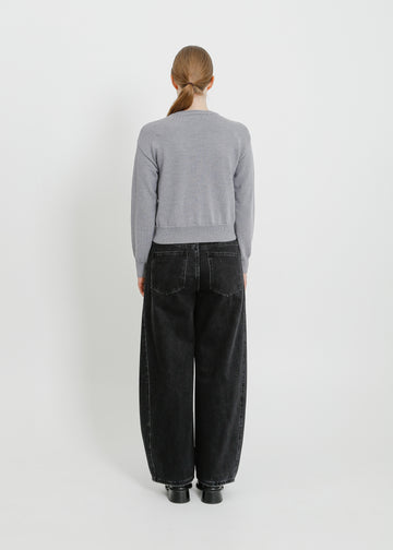 LOLA KNIT CARDI / GREY MARLE