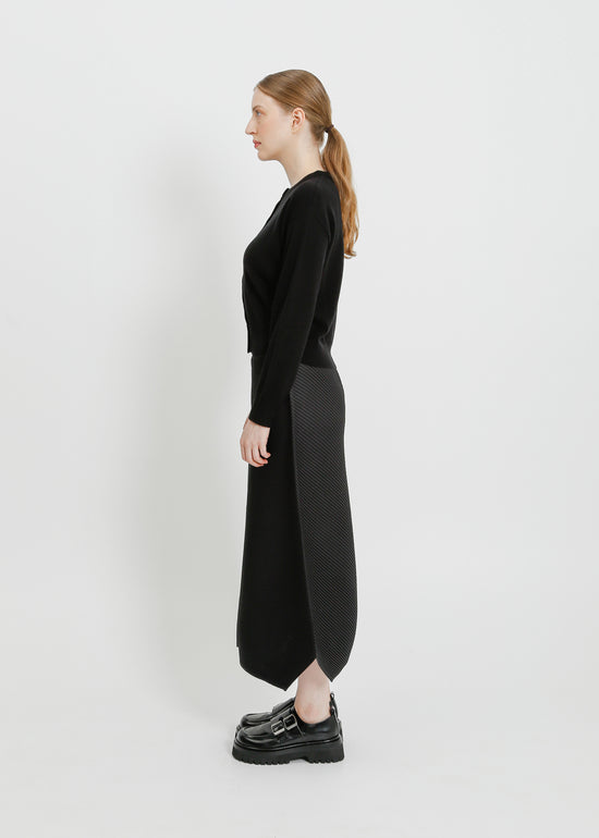 CHET PLEAT SKIRT / BLACK