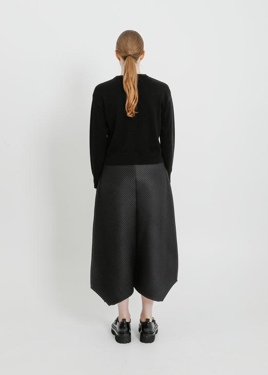 CHET PLEAT SKIRT / BLACK