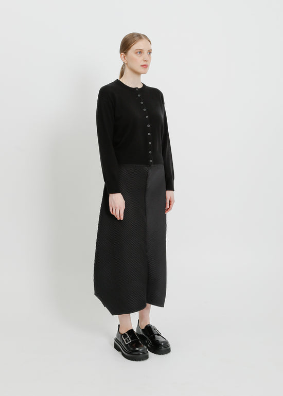 CHET PLEAT SKIRT / BLACK