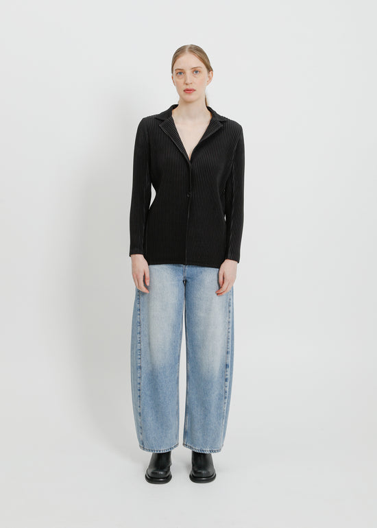 HARRIET PLEAT BLAZER / BLACK
