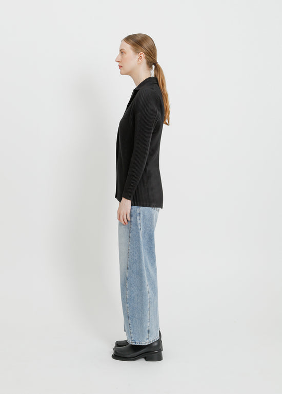 HARRIET PLEAT BLAZER / BLACK