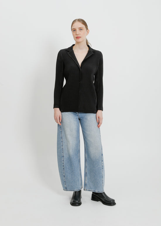 HARRIET PLEAT BLAZER / BLACK