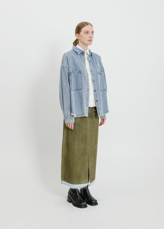 ENNIS DENIM OVERSHIRT / LIGHT INDIGO