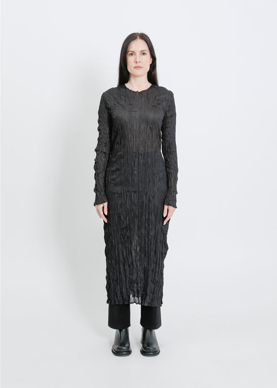 ROONEY PLEAT DRESS / BLACK
