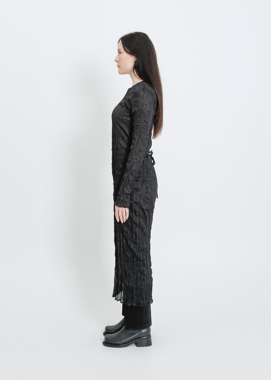 ROONEY PLEAT DRESS / BLACK