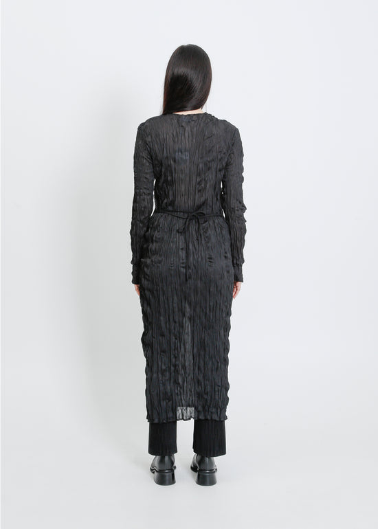 ROONEY PLEAT DRESS / BLACK