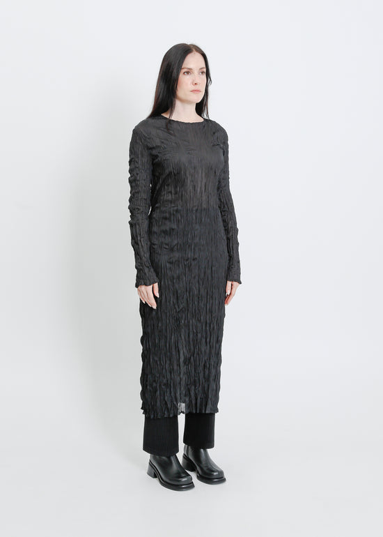 ROONEY PLEAT DRESS / BLACK