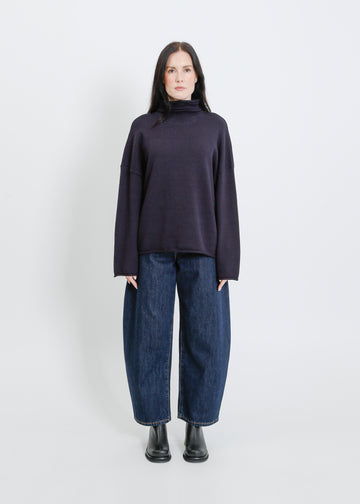 RAVENNA KNIT SWEAT / NAVY