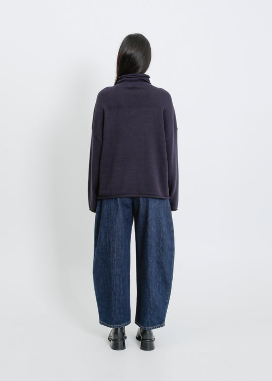 RAVENNA KNIT SWEAT / NAVY