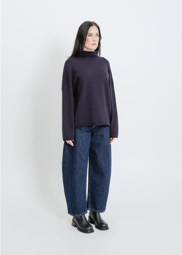 RAVENNA KNIT SWEAT / NAVY