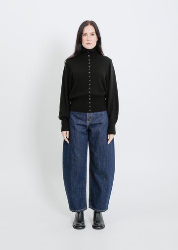 VALETTA KNIT CARDI / BLACK