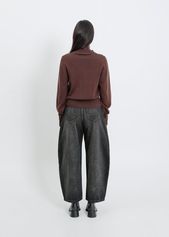 VALETTA KNIT CARDI / CHOCOLATE
