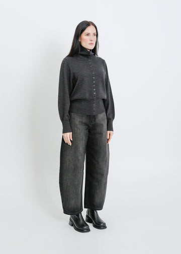 VALETTA KNIT CARDI / CHARCOAL