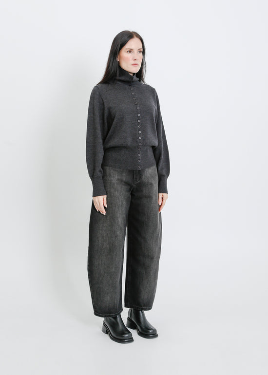 VALETTA KNIT CARDI / CHARCOAL