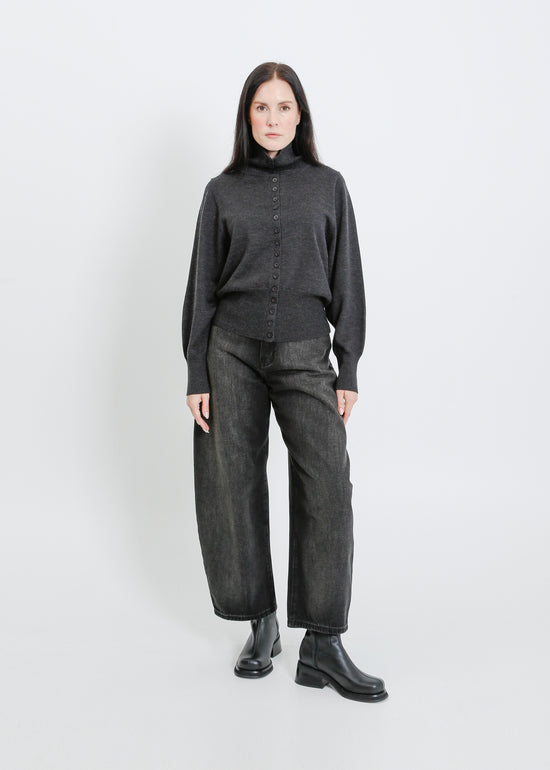 VALETTA KNIT CARDI / CHARCOAL