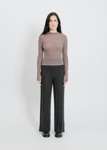 HARTFORD KNIT TOP / TAUPE MARLE
