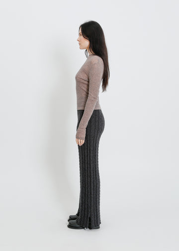 HARTFORD KNIT TOP / TAUPE MARLE