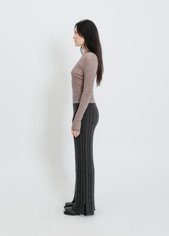 HARTFORD KNIT TOP / TAUPE MARLE