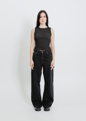 WESLEY PLEAT TANK / BLACK
