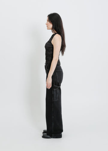 WESLEY PLEAT TANK / BLACK