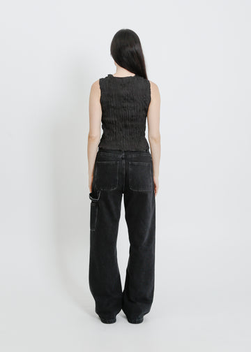 WESLEY PLEAT TANK / BLACK
