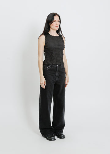 WESLEY PLEAT TANK / BLACK