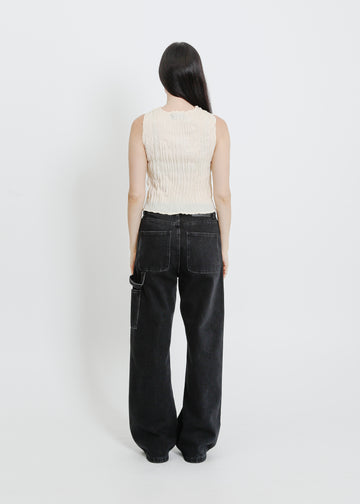 WESLEY PLEAT TANK / CREAM