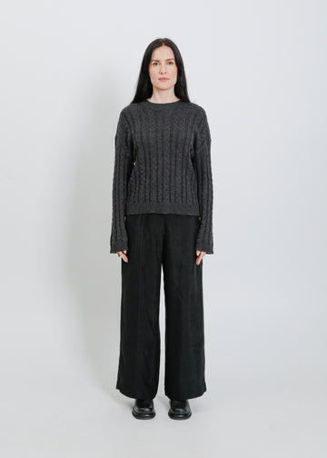PENROSE KNIT SWEAT / CHARCOAL