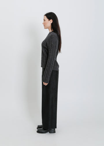 PENROSE KNIT SWEAT / CHARCOAL