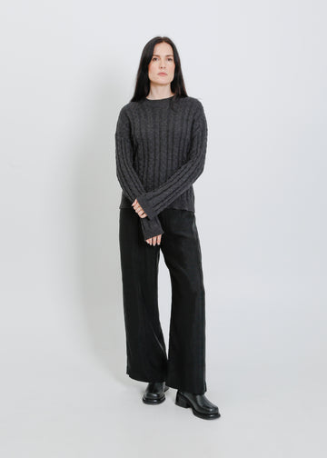 PENROSE KNIT SWEAT / CHARCOAL