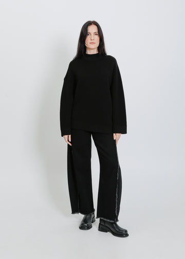 RUEBEN KNIT SWEAT / BLACK