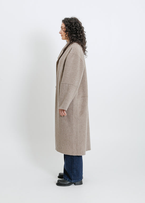LEIGH COAT / TAUPE MARLE