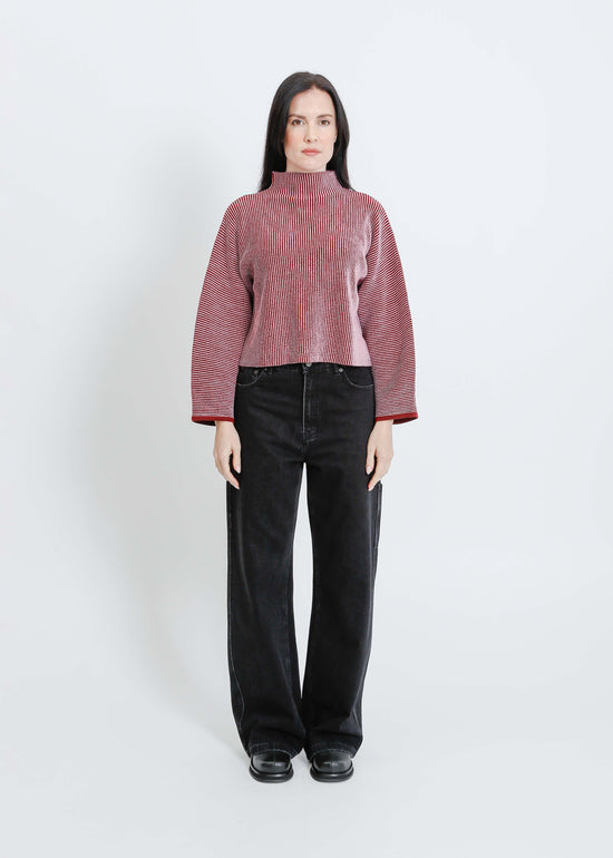 BONNIE KNIT SWEAT / SANGRIA-PINK