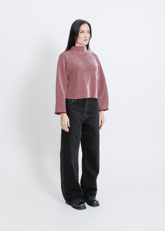 BONNIE KNIT SWEAT / SANGRIA-PINK