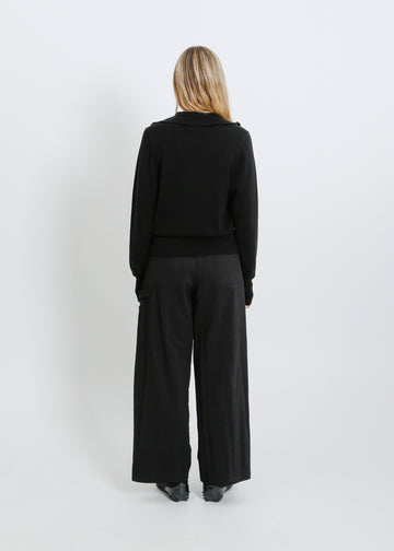 VALETTA KNIT CARDI / BLACK