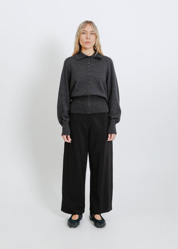 VALETTA KNIT CARDI / CHARCOAL