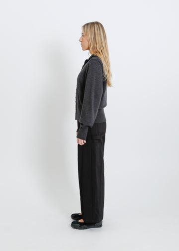 VALETTA KNIT CARDI / CHARCOAL