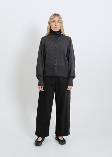 VALETTA KNIT CARDI / CHARCOAL