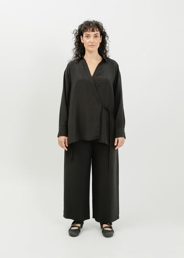 Selda Wrap Shirt / Black