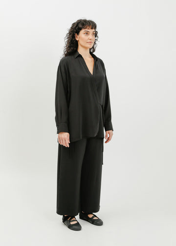 Selda Wrap Shirt / Black