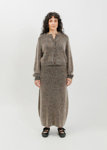 Leo Knit Skirt / Black-Taupe