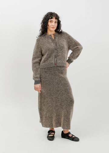 Leo Knit Skirt / Black-Taupe